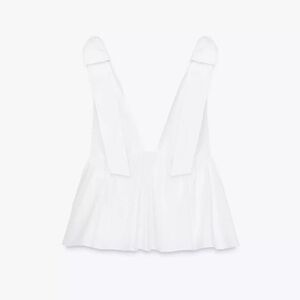 POPLIN BOW TOP WHITE